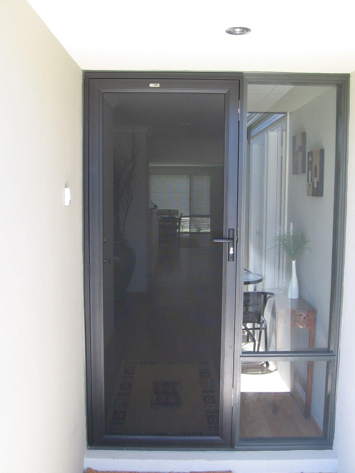 charcoal coloured security door