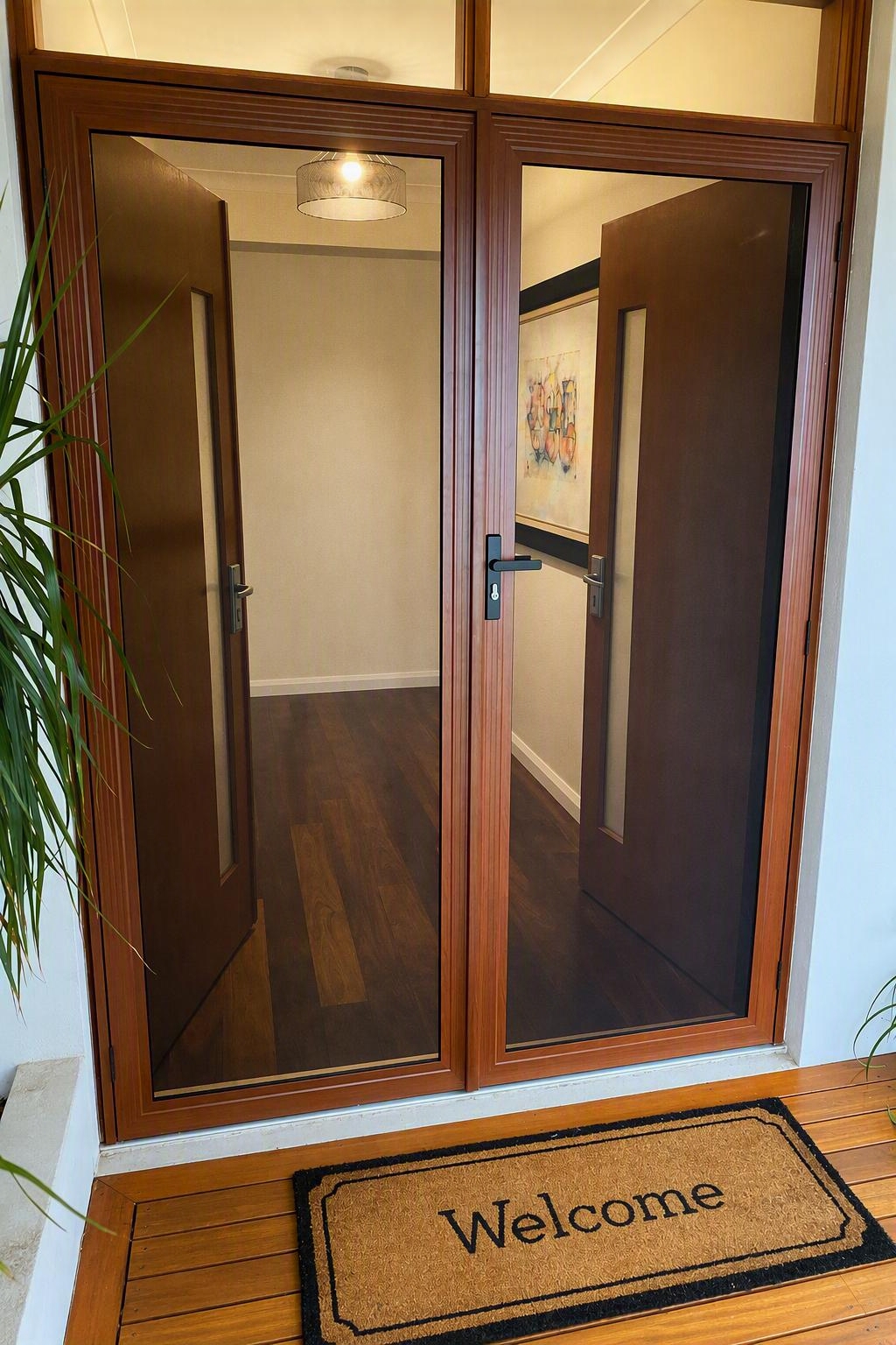 double doors woodgrain